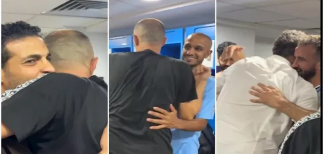 كواليس الاحتفالات في غرف ملابس بيراميدز بالفوز على الأهلي 1 كواليس الاحتفالات في غرف ملابس بيراميدز بالفوز على الأهلي